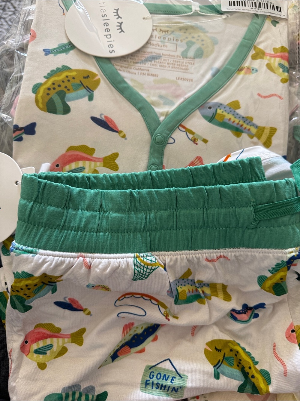 Little Sleepies Gone Fishing 2 piece pajama set